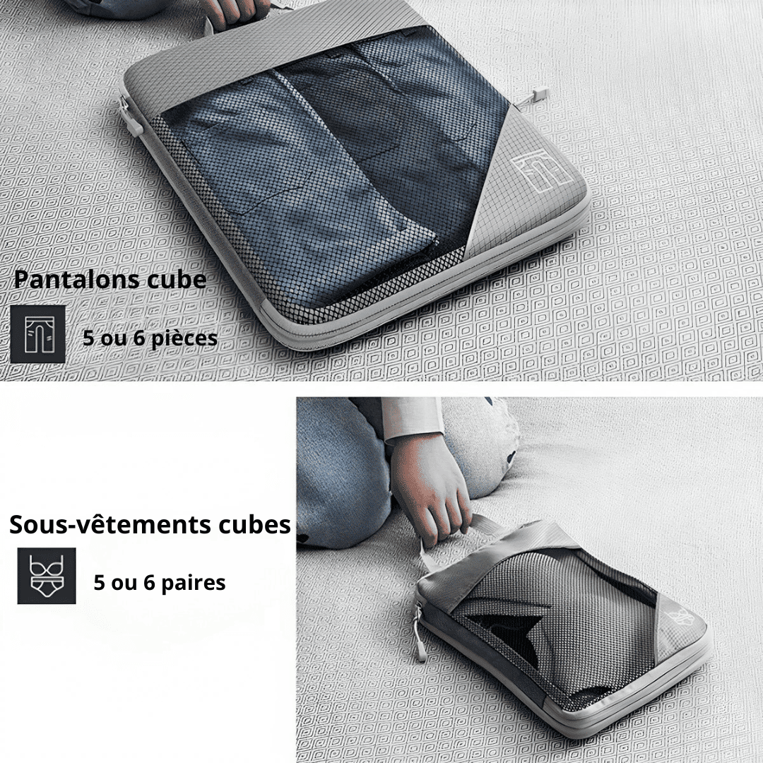 PACK COMPRESS'BAG : ORGANISATEURS COMPACT DE VALISE 5 PIÈCES