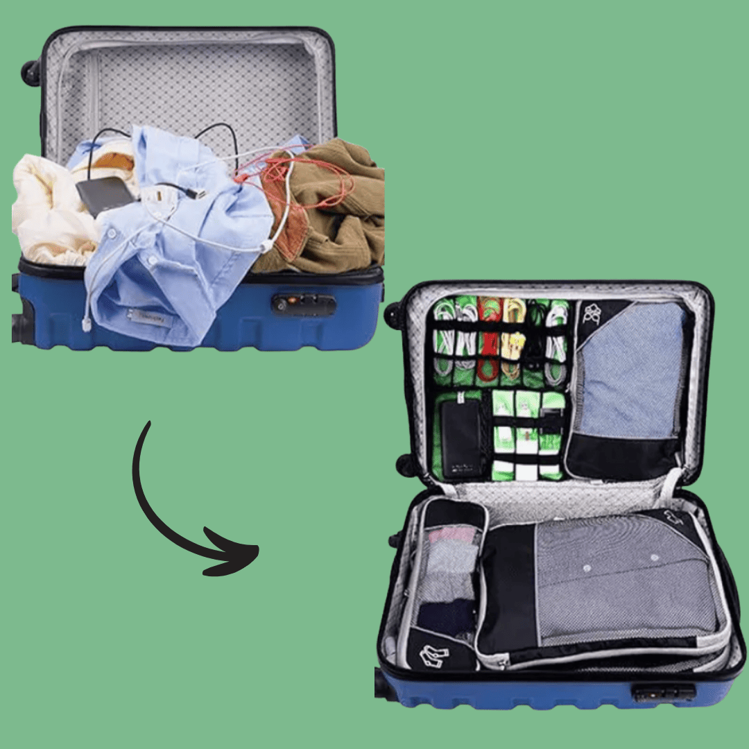 PACK COMPRESS'BAG : ORGANISATEURS COMPACT DE VALISE 5 PIÈCES