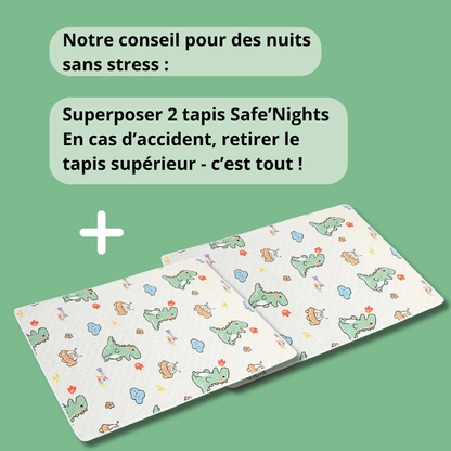 SAFE'NIGHTS 2 EN 1 : TAPIS DOUCEUR + ALÈSE DE SÉCURITÉ