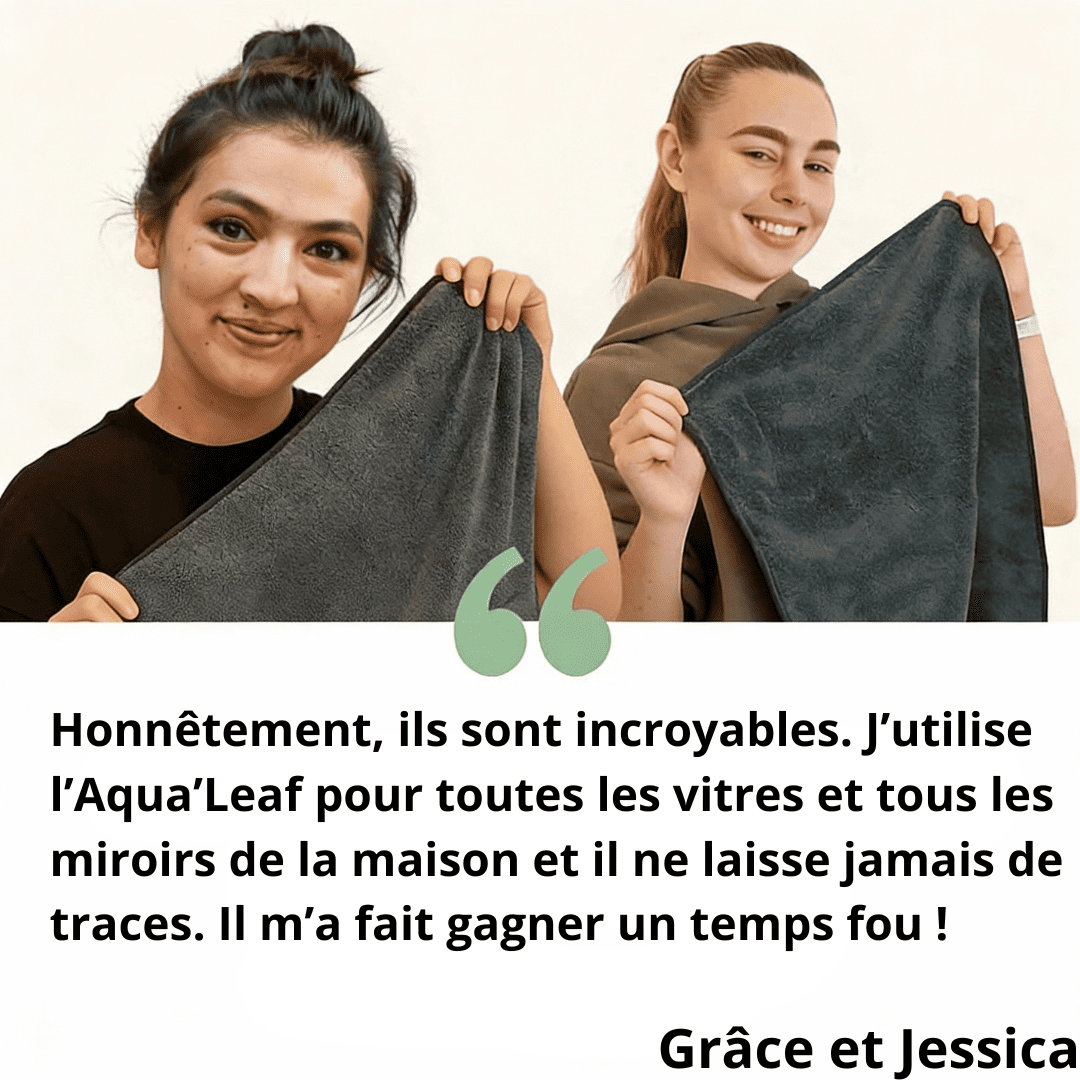 AQUA'LEAF : NETTOYAGE ET SÉCHAGE ULTRA ABSORBANT