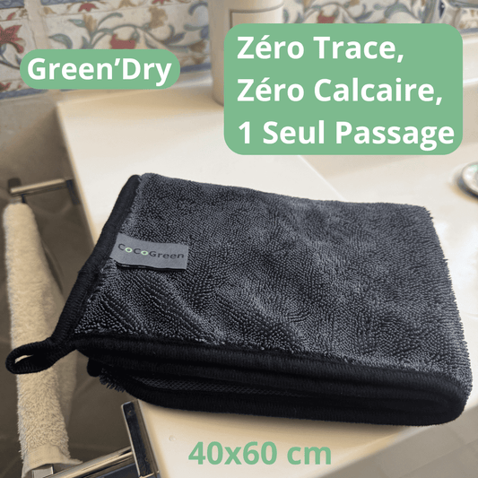 GREEN'DRY : CHIFFON MICROFIBRE ULTRA ABSORBANT ANTI TRACES