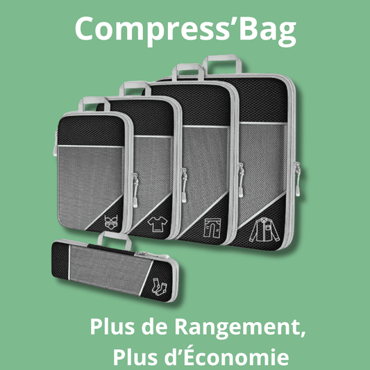 COMPRESS'BAG : L'ORGANISATEUR QUI COMPRESSE VOS VÊTEMENTS, DOUBLE L'ESPACE DE VOTRE VALISE