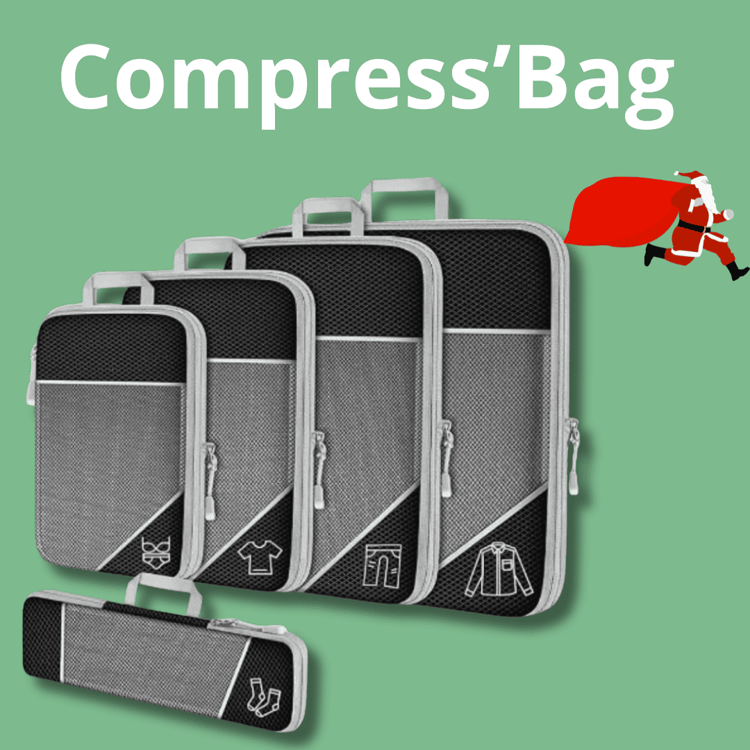 PACK COMPRESS'BAG : ORGANISATEURS COMPACT DE VALISE 5 PIÈCES