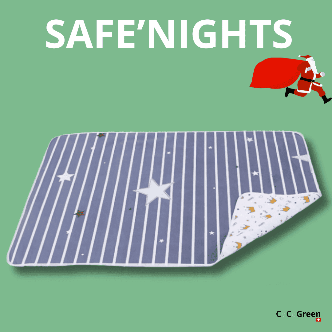 SAFE'NIGHTS 2 EN 1 : TAPIS DOUCEUR + ALÈSE DE SÉCURITÉ