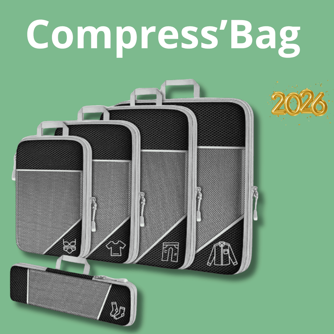 PACK COMPRESS'BAG : ORGANISATEURS COMPACT DE VALISE 5 PIÈCES
