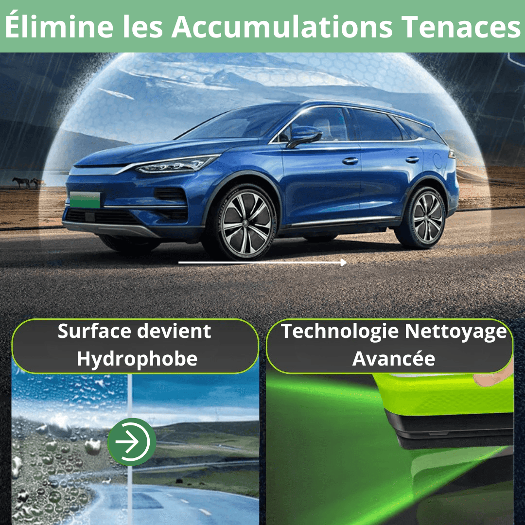 Clear Vision Nettoyant Pour Vitres De Voiture - Efface Taches Et Film D'Huile, Pare-Brise Cristallin Par Tous Les Temps (150ml)