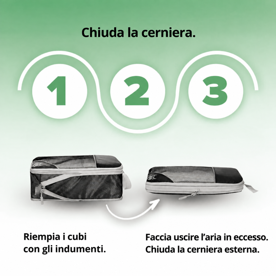 [it] Compress'Bag Chiuda la cerniera 1 2 3