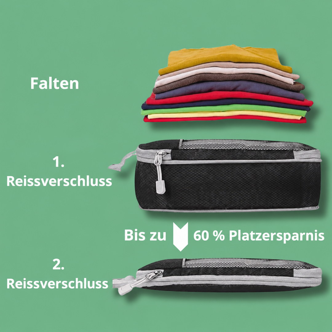 [de] Compress'Bag Fullen Sie die Packwurfel mit Kleidung