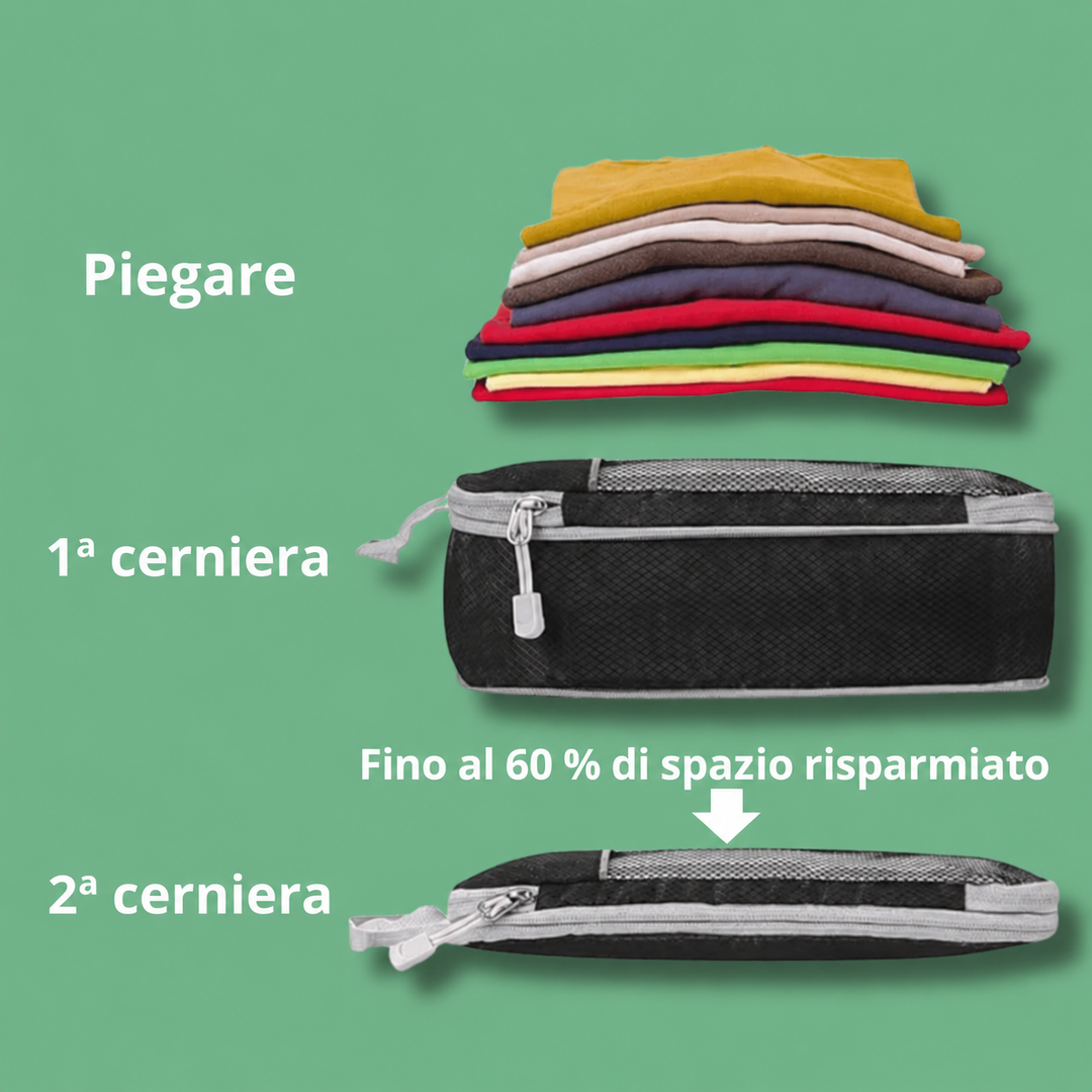 [it] Compress'Bag Riempia i cubi con gli indumenti