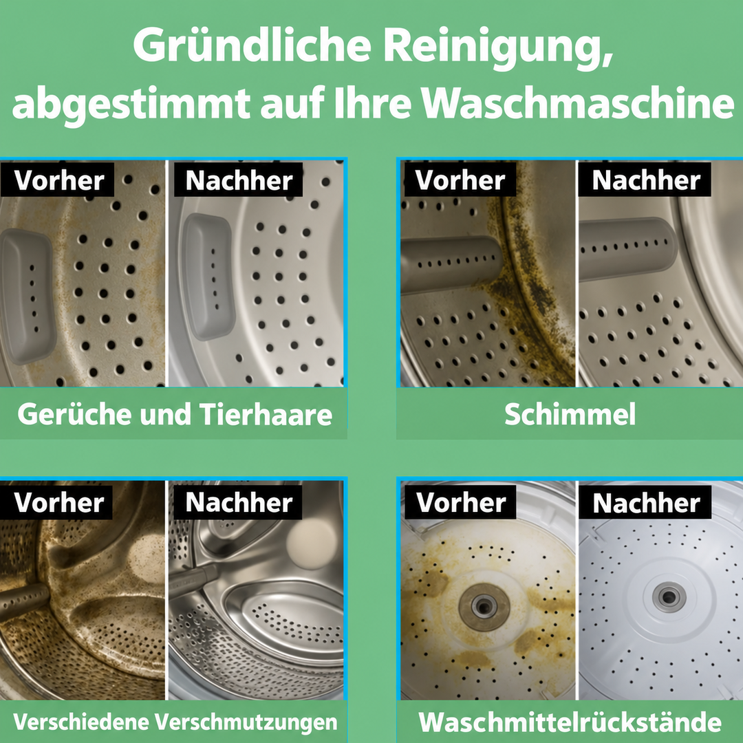 [de] Green'Clean Gründliche Reinigung, abgestimmt auf Ihre Waschmaschine