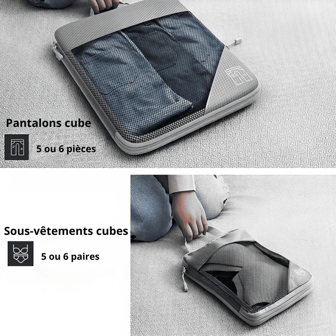 PACK COMPRESS'BAG : ORGANISATEURS COMPACT DE VALISE 5 PIÈCES