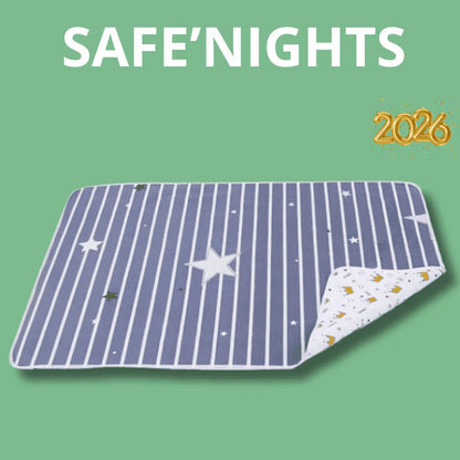 SAFE'NIGHTS 2 EN 1 : TAPIS DOUCEUR + ALÈSE DE SÉCURITÉ
